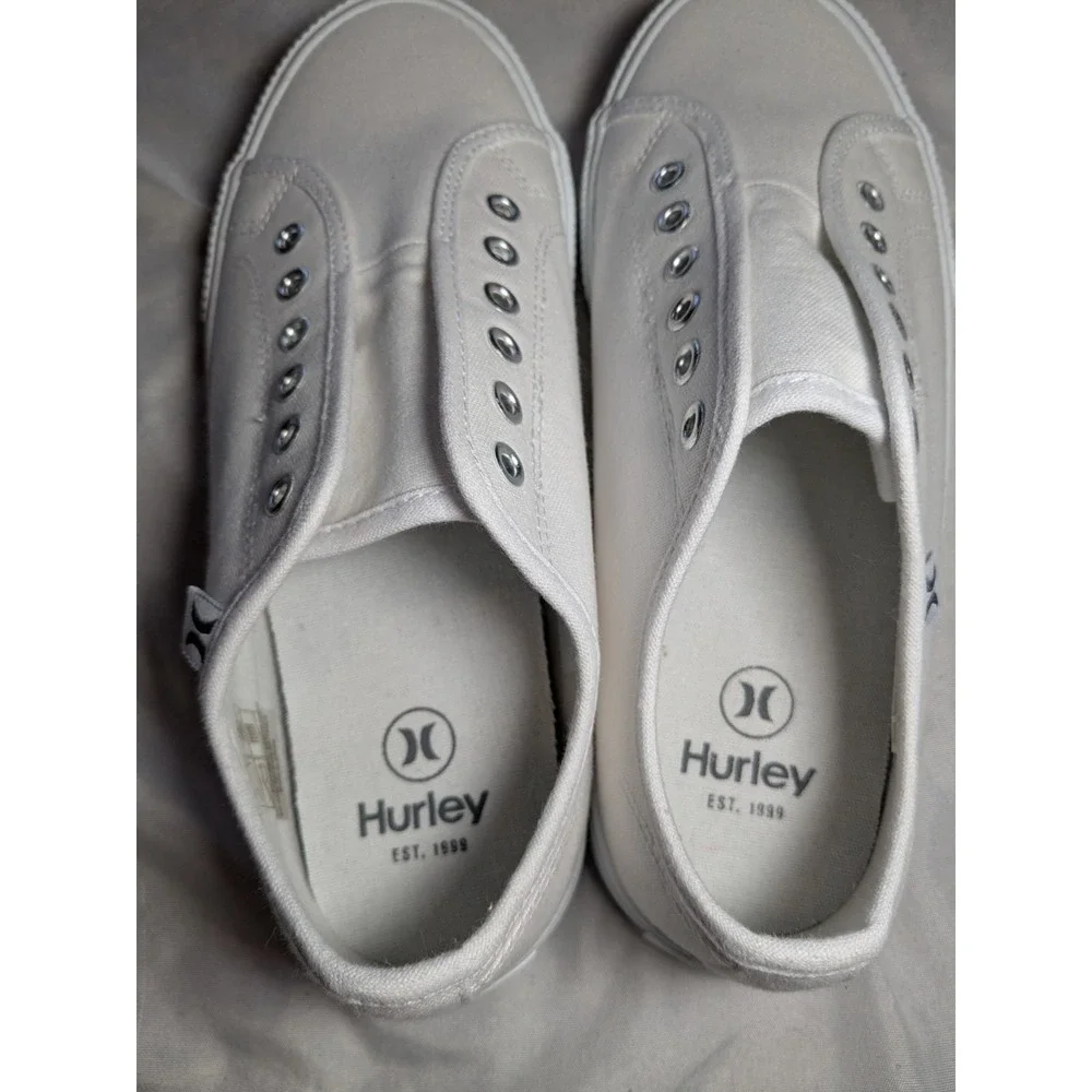 Hurley Chloe Women's White Slip On Shoes No Laces Size 6M